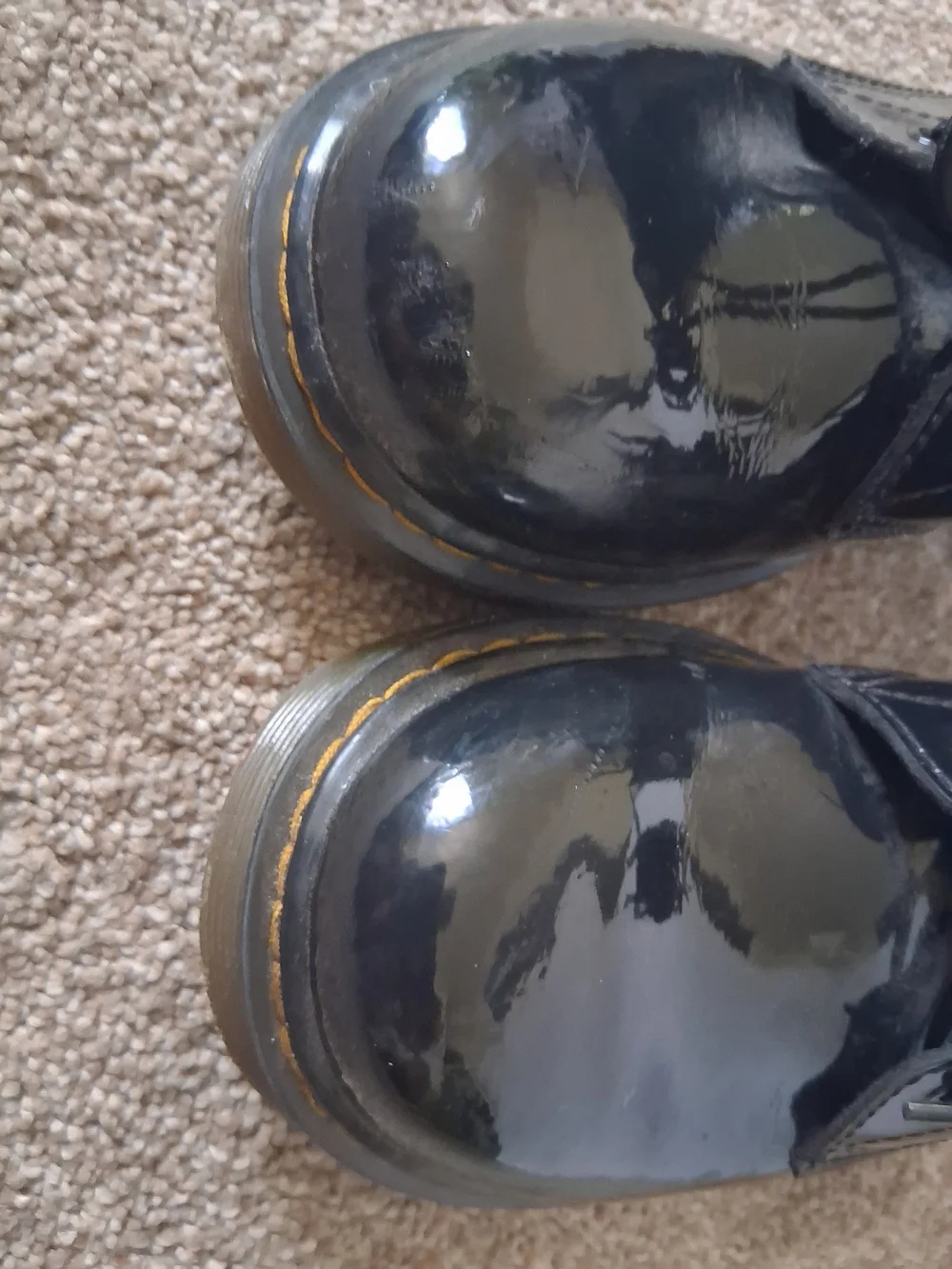 Dr. Martens Kids 1460 J Black Patent Leather Side Zip Boots Size US 5L / 4M